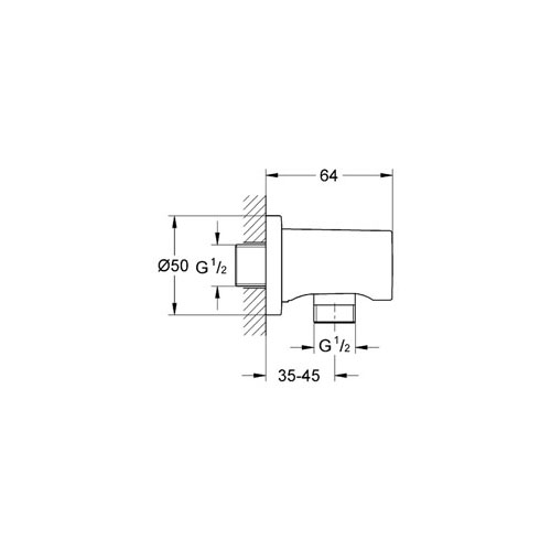 Grohe Rainshower® Duş Çıkış Dirseği - 27057000 - Thumbnail