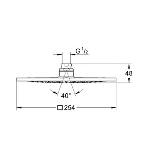 Grohe Rainshower F Tepe Duşu 25X25 cm - 27271000 - Thumbnail