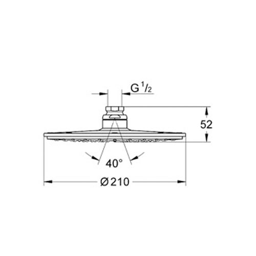 Grohe Rainshower® Cosmopolitan Tepe Duşu 21 cm - 2836800E - 2