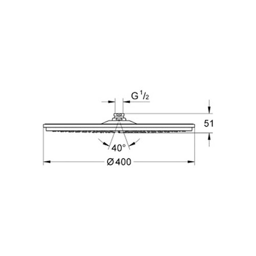 Grohe Rainshower® Cosmopolitan Tepe Duşu Jumbo 40 cm - 28778000 - 2