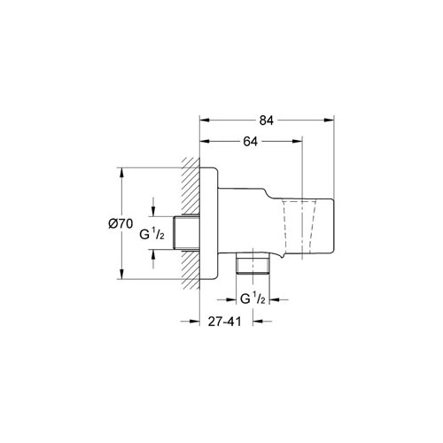 Grohe Relexa Duş Çıkış Dirseği El Duş Askılı - 28628000 - Thumbnail