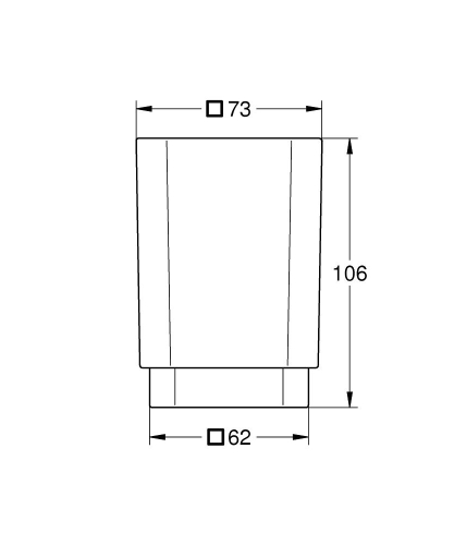Grohe Selection Cube Diş Fırçalık Camı - 40783000 - Thumbnail