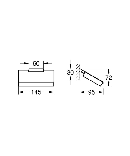 Grohe Selection Cube Tuvalet Kağıtlığı - 40781000 - Thumbnail