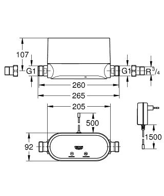 GROHE Sense Guard Akıllı Su Kontrol Cihazı - 22500LN0 - Thumbnail