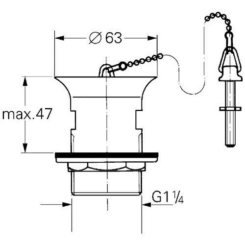 Grohe Lavabo Sifon Tapası - 28940000 - 2