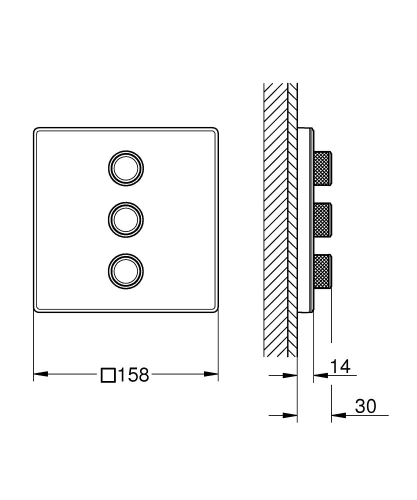 Grohe Grohtherm Smartcontrol Üç Noktadan Akış Kontrollü Kumanda Beyaz - 29158LS0 - Thumbnail