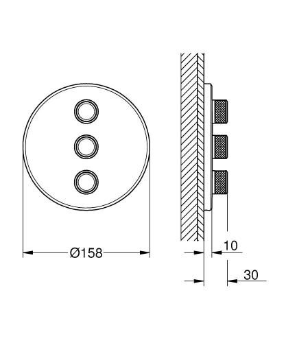 Grohe Grohtherm Smartcontrol Üç Noktadan Akış Kontrollü Kumanda - 29122000 - 2