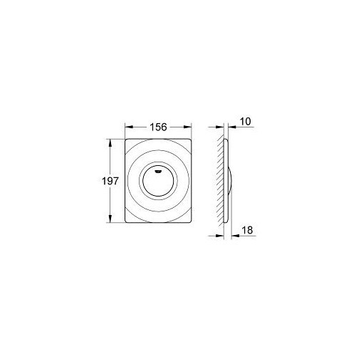 Grohe Gömme Rezervuar Kumanda Paneli Start/Stop ABS Krom-37063000 - Thumbnail