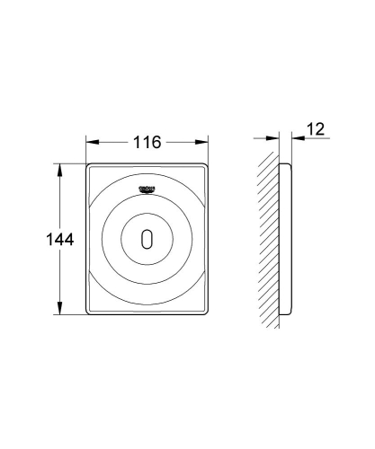 Grohe Fotoselli Ankastre Pisuar Valf Paneli Pilli Krom - 37337001 - 2