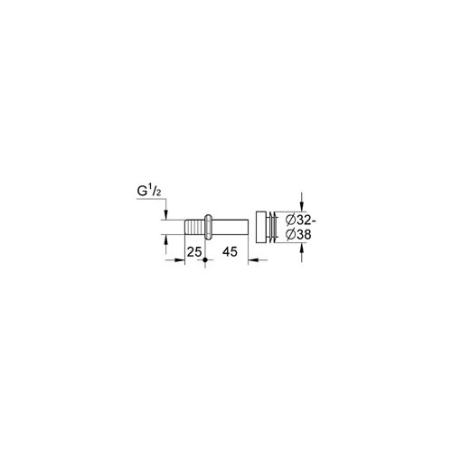 Grohe Pisuar İçin Temiz Su Giriş Adaptörü - 37044000 - 2