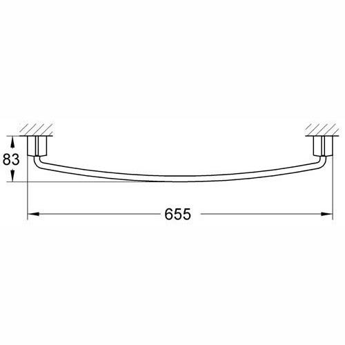 Grohe Tenso Uzun Havluluk Krom 600 mm - 40292000 - Thumbnail
